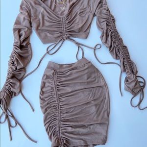 Ruched Two Piece - BaddieVille